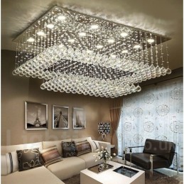 Modern Crystal Ceiling Pendant Light Indoor Chandelier Lighting Lamps Fixtures