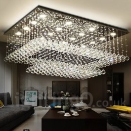 Modern Crystal Ceiling Pendant Light Indoor Chandelier Lighting Lamps Fixtures