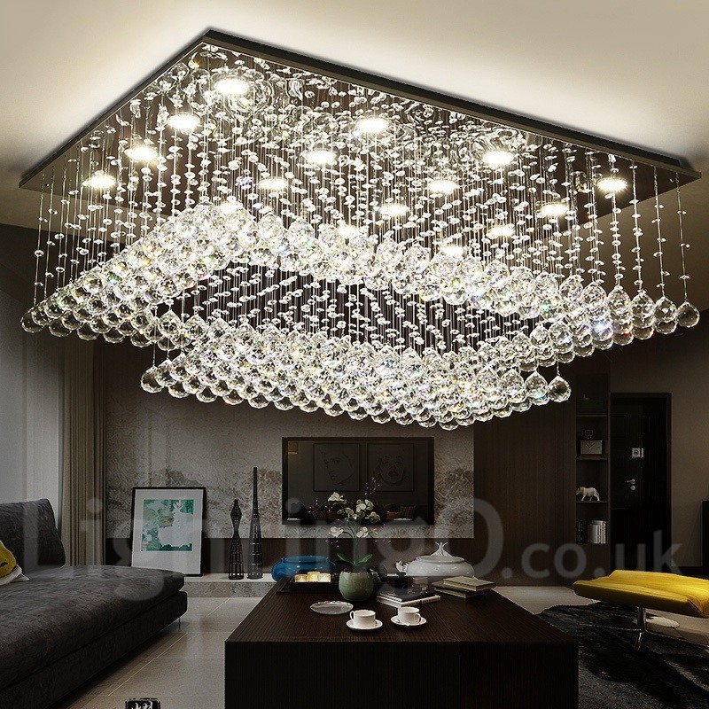 Modern Crystal Ceiling Pendant Light Indoor Chandelier Lighting Lamps Fixtures