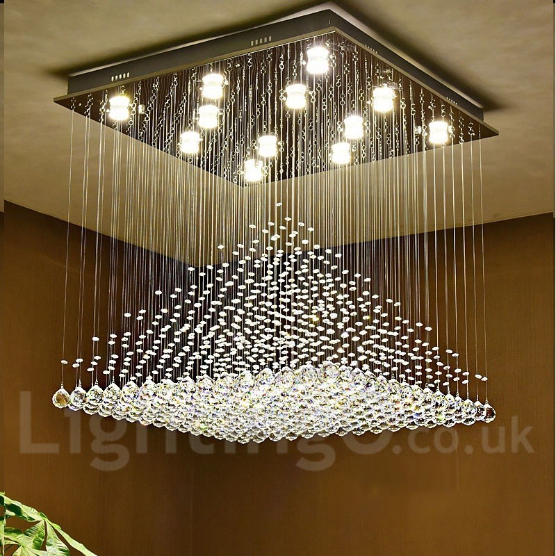 Modern Crystal Ceiling Pendant Light Indoor Chandelier Lighting Lamps Fixture