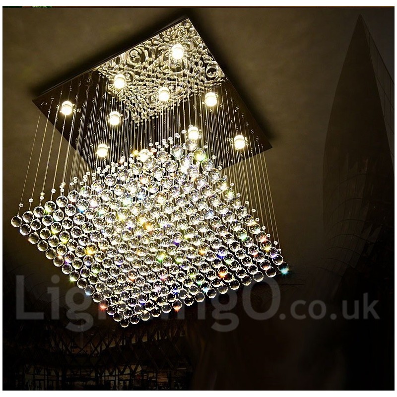 Modern Crystal Ceiling Pendant Light Indoor Chandelier Lighting Lamps Fixture