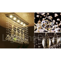 5 Lights Modern Crystal Ceiling Pendant Light Indoor Chandelier Lighting Lamps Fixture