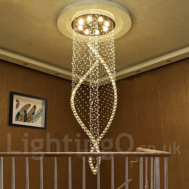 Extra Large Modern Crystal Ceiling Pendant Light Indoor Chandelier Lighting Lamps Fixtures