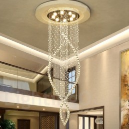 Extra Large Modern Crystal Ceiling Pendant Light Indoor Chandelier Lighting Lamps Fixtures