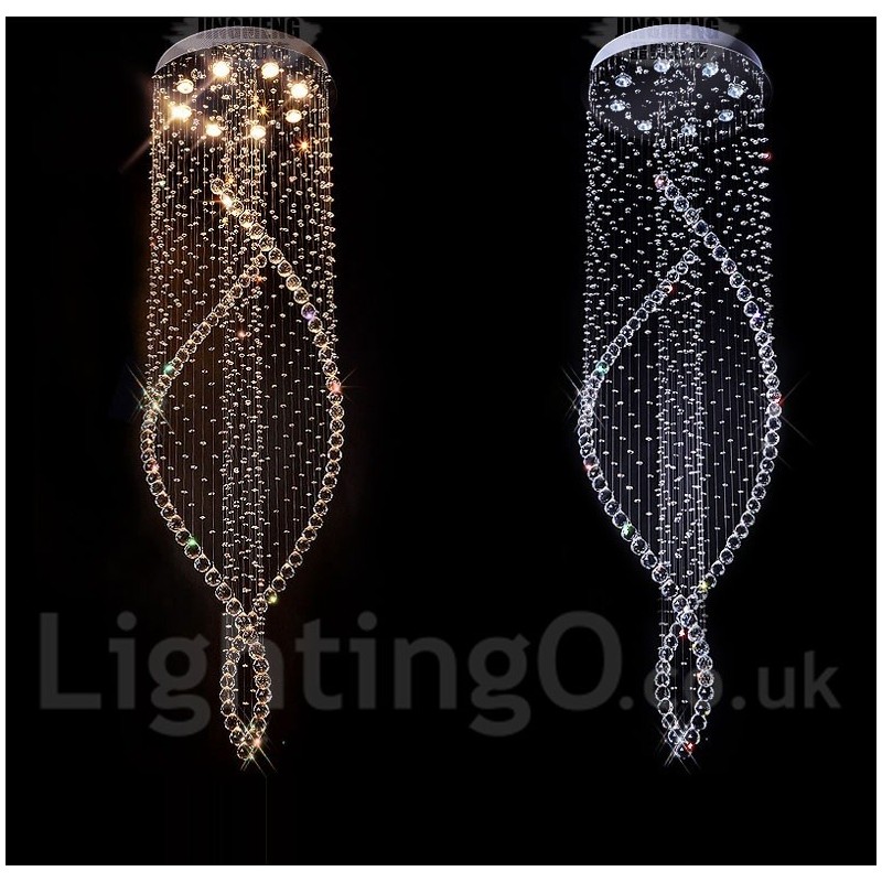 Extra Large Modern Crystal Ceiling Pendant Light Indoor Chandelier Lighting Lamps Fixtures