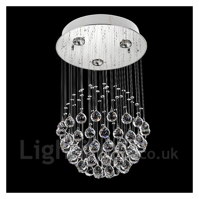 3 Light Modern Crystal Ceiling Pendant Light Indoor Chandelier Lighting Lamps Fixtures