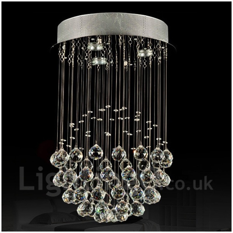 3 Light Modern Crystal Ceiling Pendant Light Indoor Chandelier Lighting Lamps Fixtures