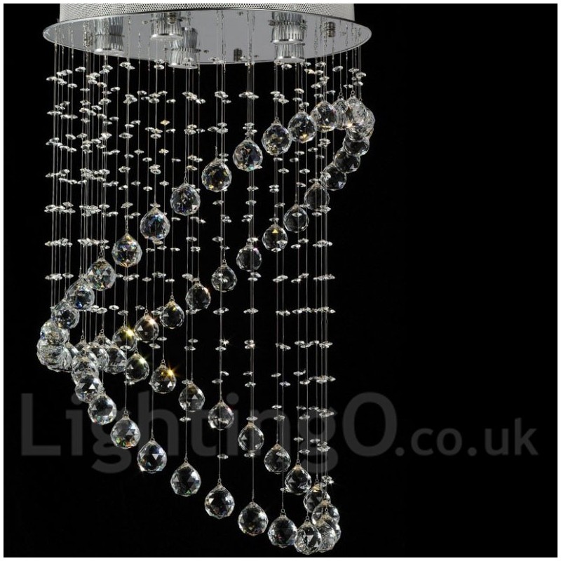 5 Lights Modern Crystal Ceiling Pendant Light Indoor Chandelier Lighting Lamps Fixtures