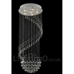 6 Lights Modern Crystal Ceiling Pendant Light Indoor Chandelier Lighting Lamps Fixtures