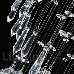 6 Lights Modern Crystal Ceiling Pendant Light Indoor Chandelier Lighting Lamps Fixtures