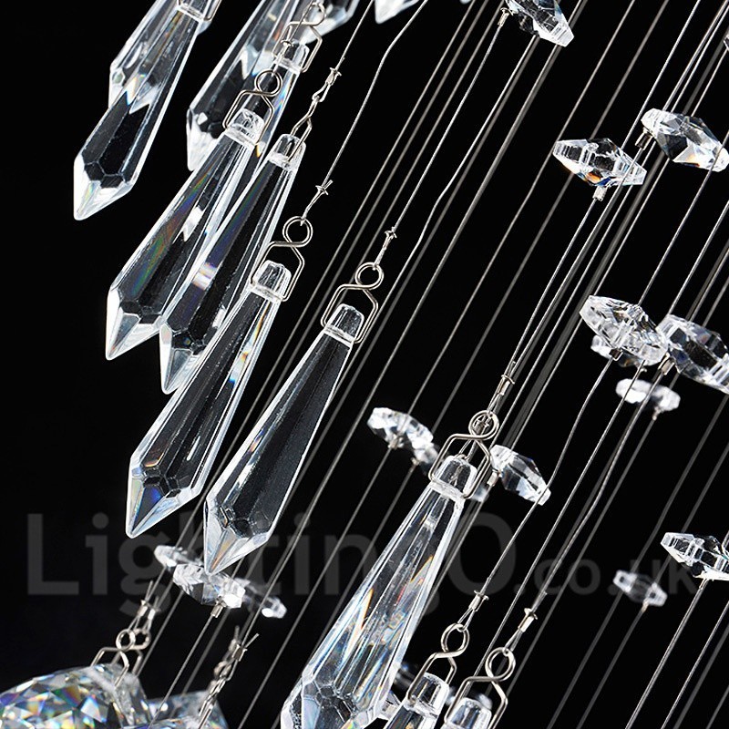 6 Lights Modern Crystal Ceiling Pendant Light Indoor Chandelier Lighting Lamps Fixtures