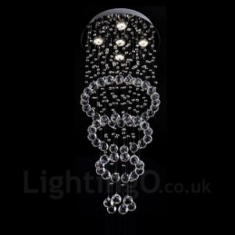 5 Lights Modern Crystal Ceiling Pendant Light Indoor Chandelier Lighting Lamps Fixtures