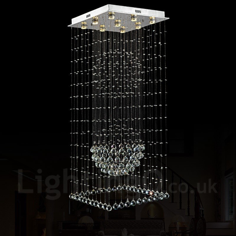 9 Lights Modern Crystal Ceiling Pendant Light Indoor Chandelier Lighting Lamps Fixtures