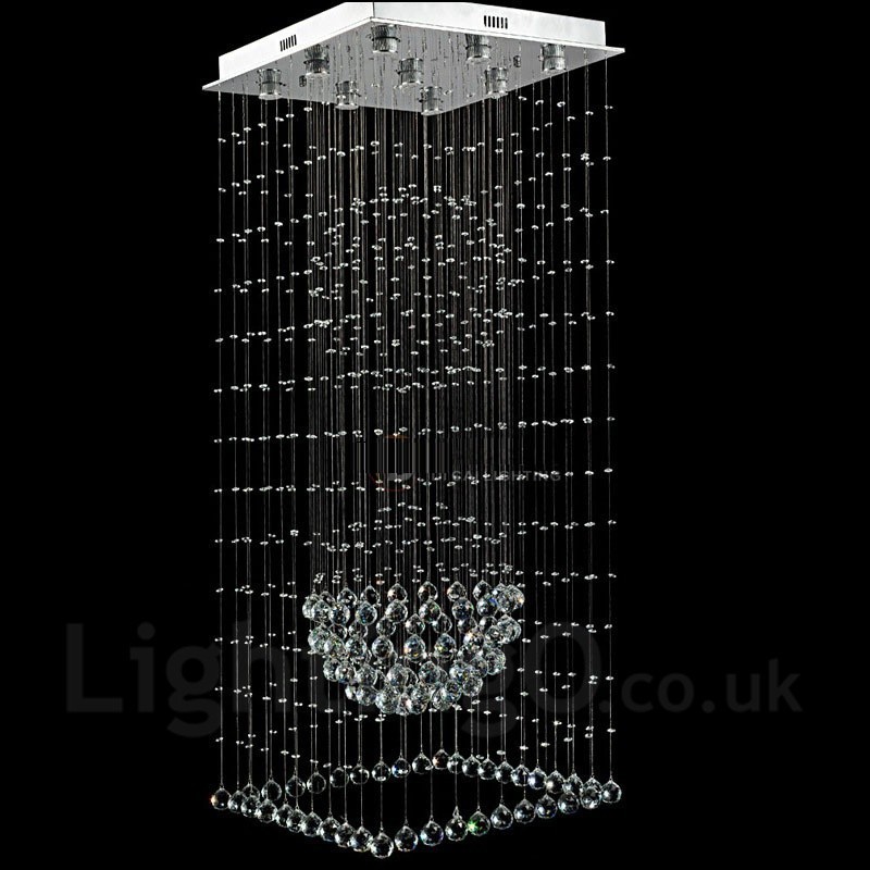 9 Lights Modern Crystal Ceiling Pendant Light Indoor Chandelier Lighting Lamps Fixtures