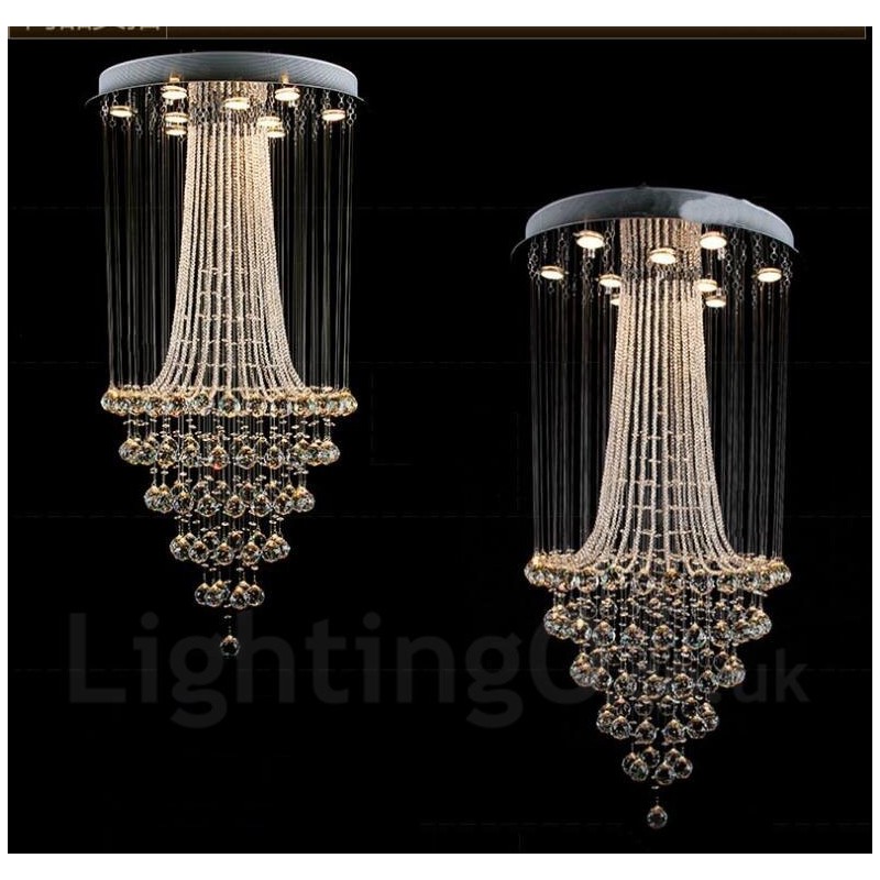 9 Lights Modern Crystal Ceiling Pendant Light Indoor Chandelier Lighting Lamps Fixtures