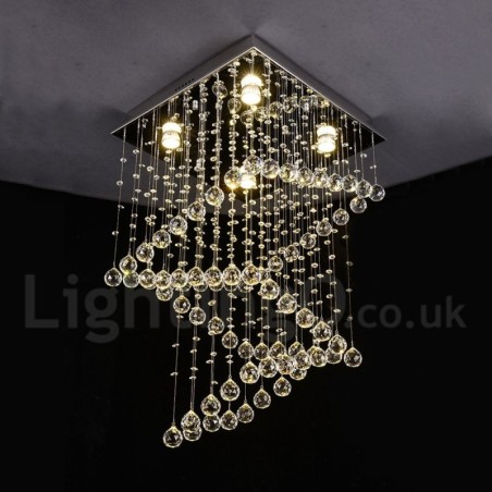 4 Lights Modern Crystal Ceiling Pendant Light Indoor Chandelier Lighting Lamps Fixtures