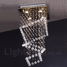 4 Lights Modern Crystal Ceiling Pendant Light Indoor Chandelier Lighting Lamps Fixtures