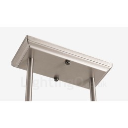 6 Lights Modern Chrome Pendant Light Indoor Chandelier Home Hanging Lighting Lamps Fixtures with Glass Shades