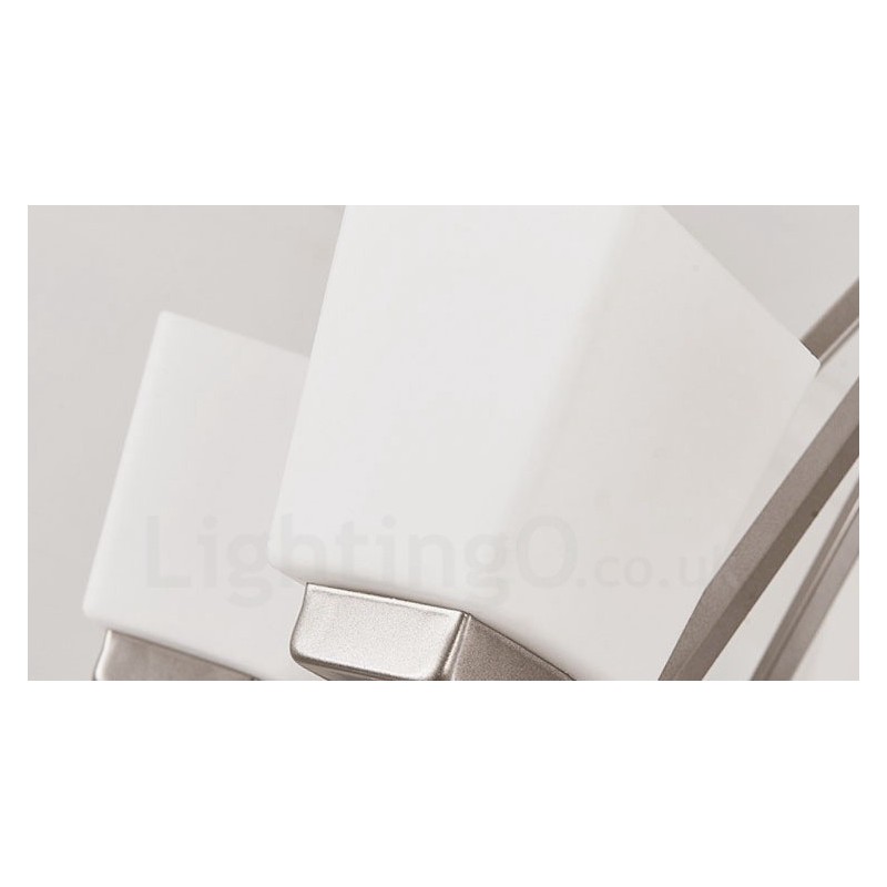 4 Lights Chrome Pendant Light Indoor Modern Chandelier Home Hanging Lighting Lamps Fixtures with Glass Shades