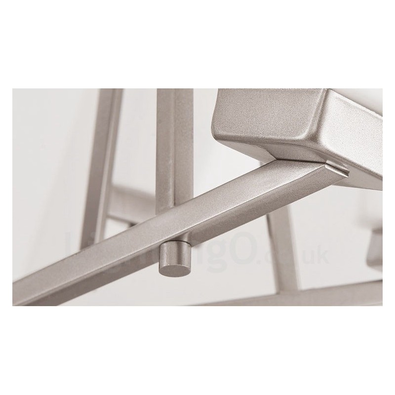 6 Lights Chrome Pendant Light Indoor Modern Chandelier Home Hanging Lighting Lamps Fixtures with Glass Shades