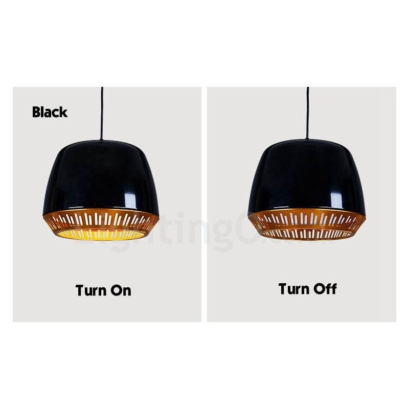 1 Light Modern Contemporary Pendant Light with Black White Red Blue Shade