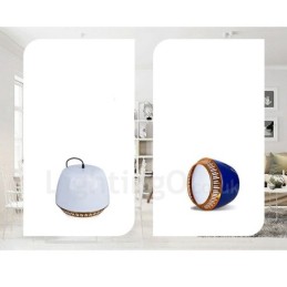 1 Light Modern Contemporary Pendant Light with Black White Red Blue Shade