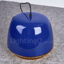 1 Light Modern Contemporary Pendant Light with Black White Red Blue Shade