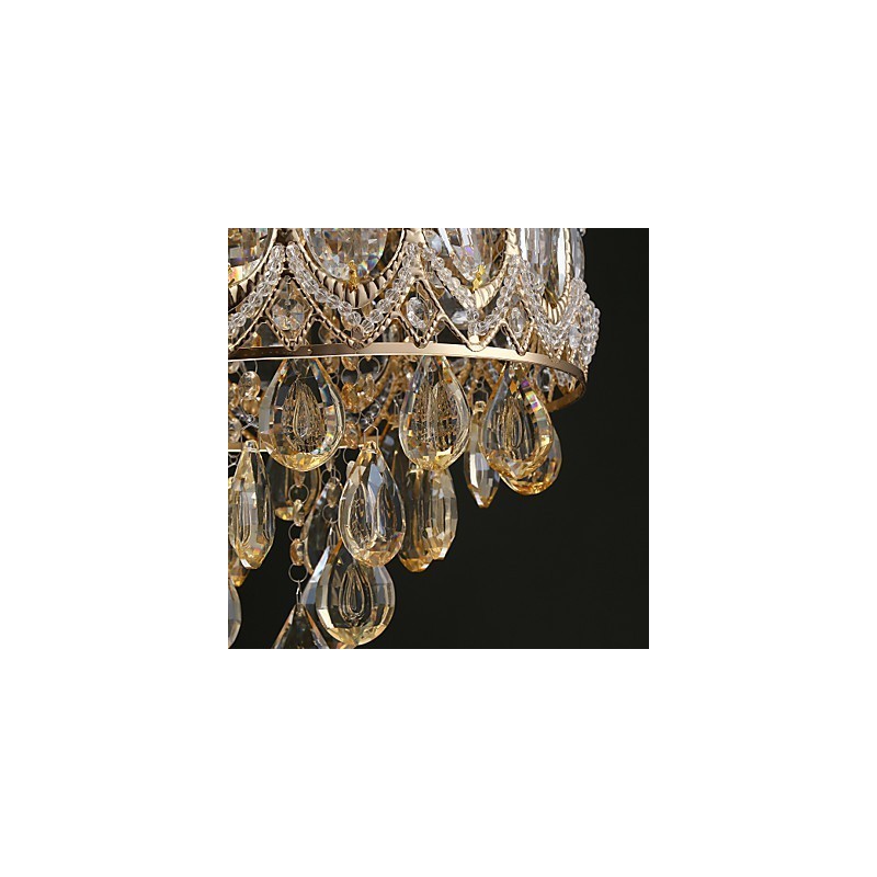 Gold Romantic Champagne Crystal Chandelier