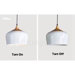 1 Light Modern Contemporary Pendant Light Pendant Lamp with White Red Blue Shade