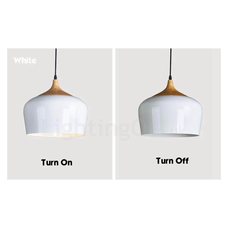 1 Light Modern Contemporary Pendant Light Pendant Lamp with White Red Blue Shade