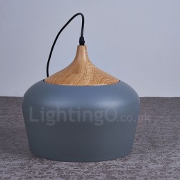 1 Light Modern Contemporary Pendant Light Pendant Lamp with White Red Blue Shade