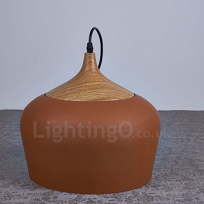 1 Light Modern Contemporary Pendant Light Pendant Lamp with White Red Blue Shade