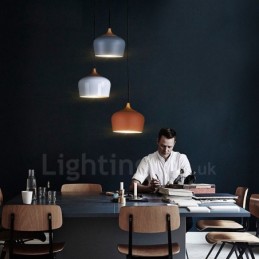 1 Light Modern Contemporary Pendant Light Pendant Lamp with White Red Blue Shade