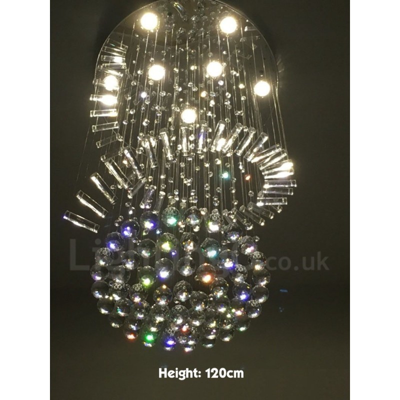 9 Lights Modern K9 Crystal Ceiling Pendant Light Indoor Chandelier Lighting Lamps Fixtures