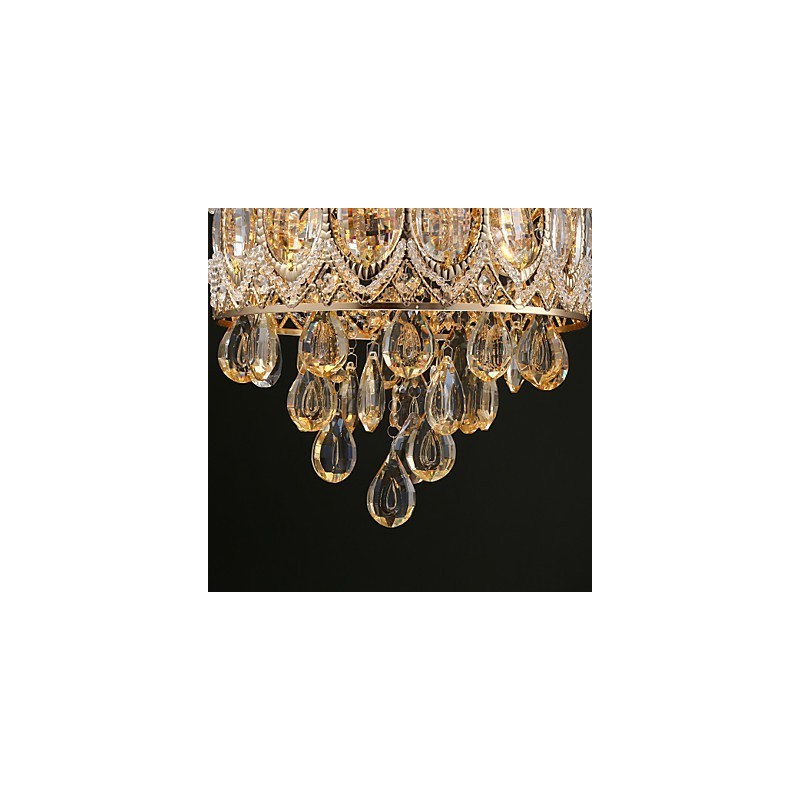 Gold Romantic Champagne Crystal Chandelier