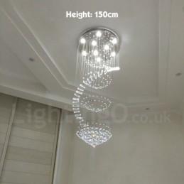 9 Lights Modern K9 Crystal Ceiling Pendant Light Indoor Chandelier Lighting Lamps Fixtures