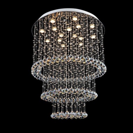15 Lights Modern K9 Crystal Ceiling Pendant Light Indoor Chandelier Lighting Lamps Fixtures