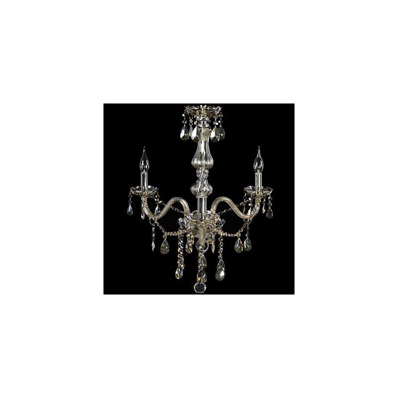 3 Lights Luxury Crystal Chandelier Cognac Color K9 Crystal Chandelier