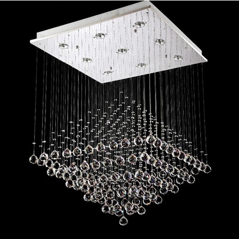 9 Lights Modern K9 Crystal Ceiling Pendant Light Indoor Chandelier Lighting Lamps Fixtures