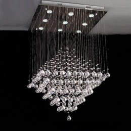 9 Lights Modern K9 Crystal Ceiling Pendant Light Indoor Chandelier Lighting Lamps Fixtures