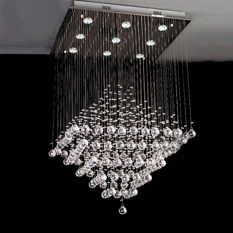 9 Lights Modern K9 Crystal Ceiling Pendant Light Indoor Chandelier Lighting Lamps Fixtures