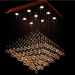 9 Lights Modern K9 Crystal Ceiling Pendant Light Indoor Chandelier Lighting Lamps Fixtures