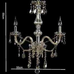 3 Lights Luxury Crystal Chandelier Cognac Color K9 Crystal Chandelier