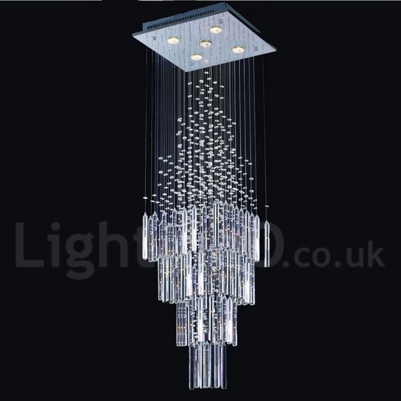 5 Lights Modern K9 Crystal Ceiling Pendant Light Indoor Chandelier Lighting Lamps Fixtures