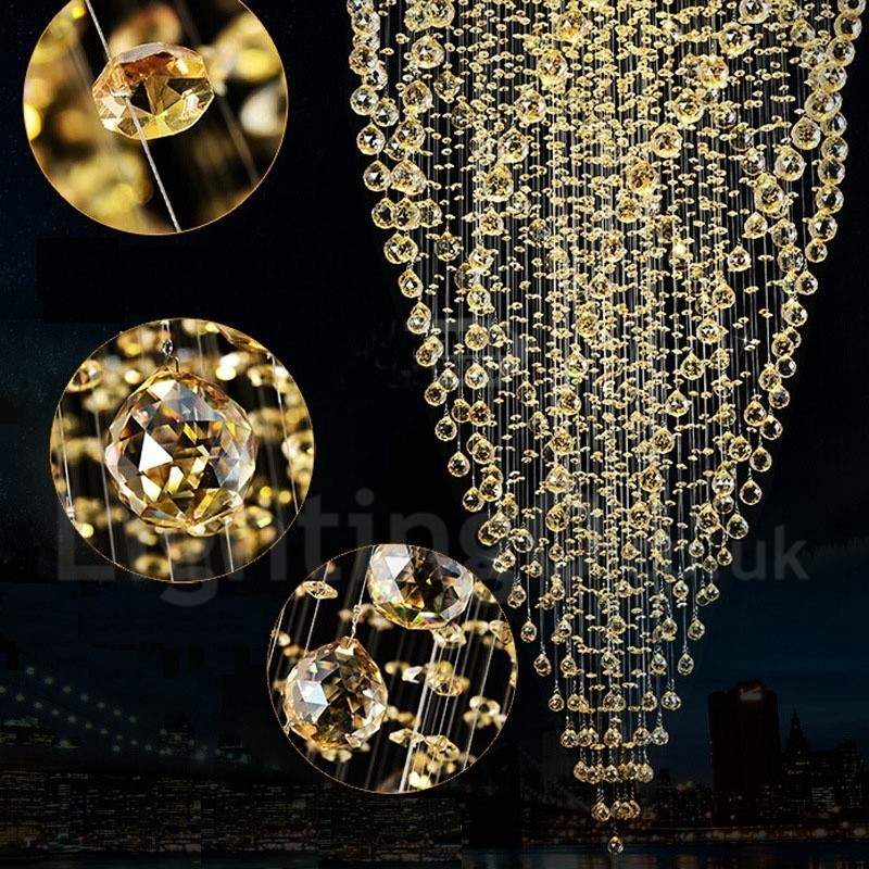 15 Lights Modern K9 Crystal Ceiling Pendant Light Indoor Chandelier Lighting Lamps Fixtures