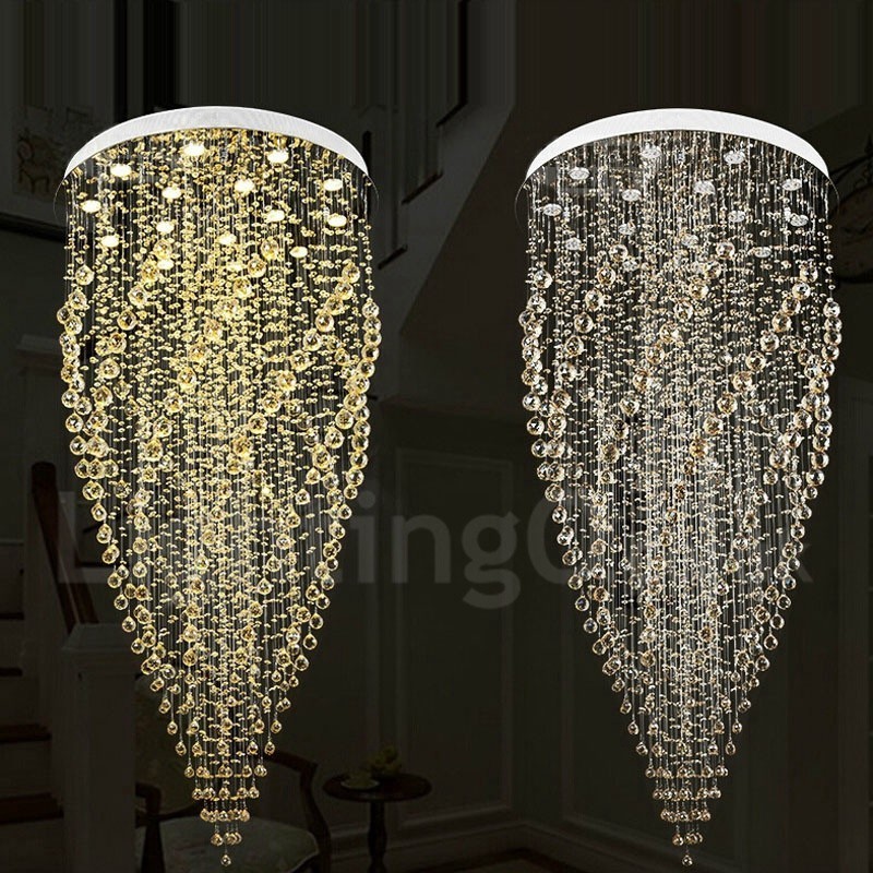 15 Lights Modern K9 Crystal Ceiling Pendant Light Indoor Chandelier Lighting Lamps Fixtures