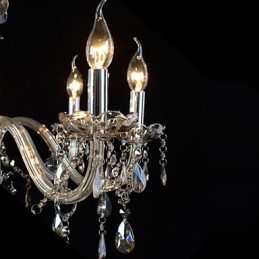 3 Lights Luxury Crystal Chandelier Cognac Color K9 Crystal Chandelier