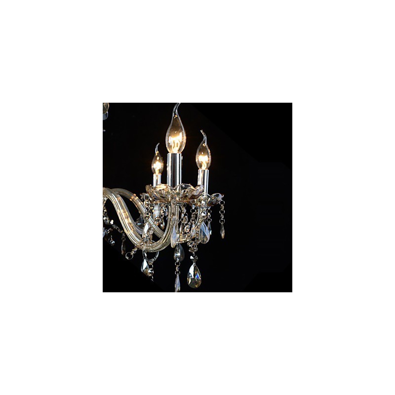 3 Lights Luxury Crystal Chandelier Cognac Color K9 Crystal Chandelier
