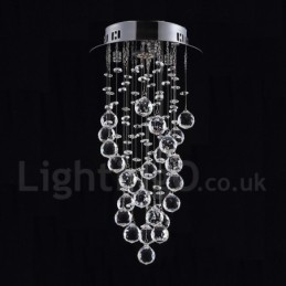 1 Light Modern K9 Crystal Ceiling Pendant Light Indoor Chandelier Lighting Lamps Fixtures