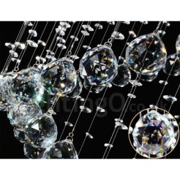 1 Light Modern K9 Crystal Ceiling Pendant Light Indoor Chandelier Lighting Lamps Fixtures